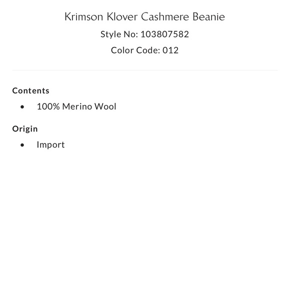 Krimson Klover Cashmere Beanie - Picture 5 of 5